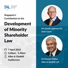 ADV: Singapore’s Contribution to the Development of Minority Shareholder Law